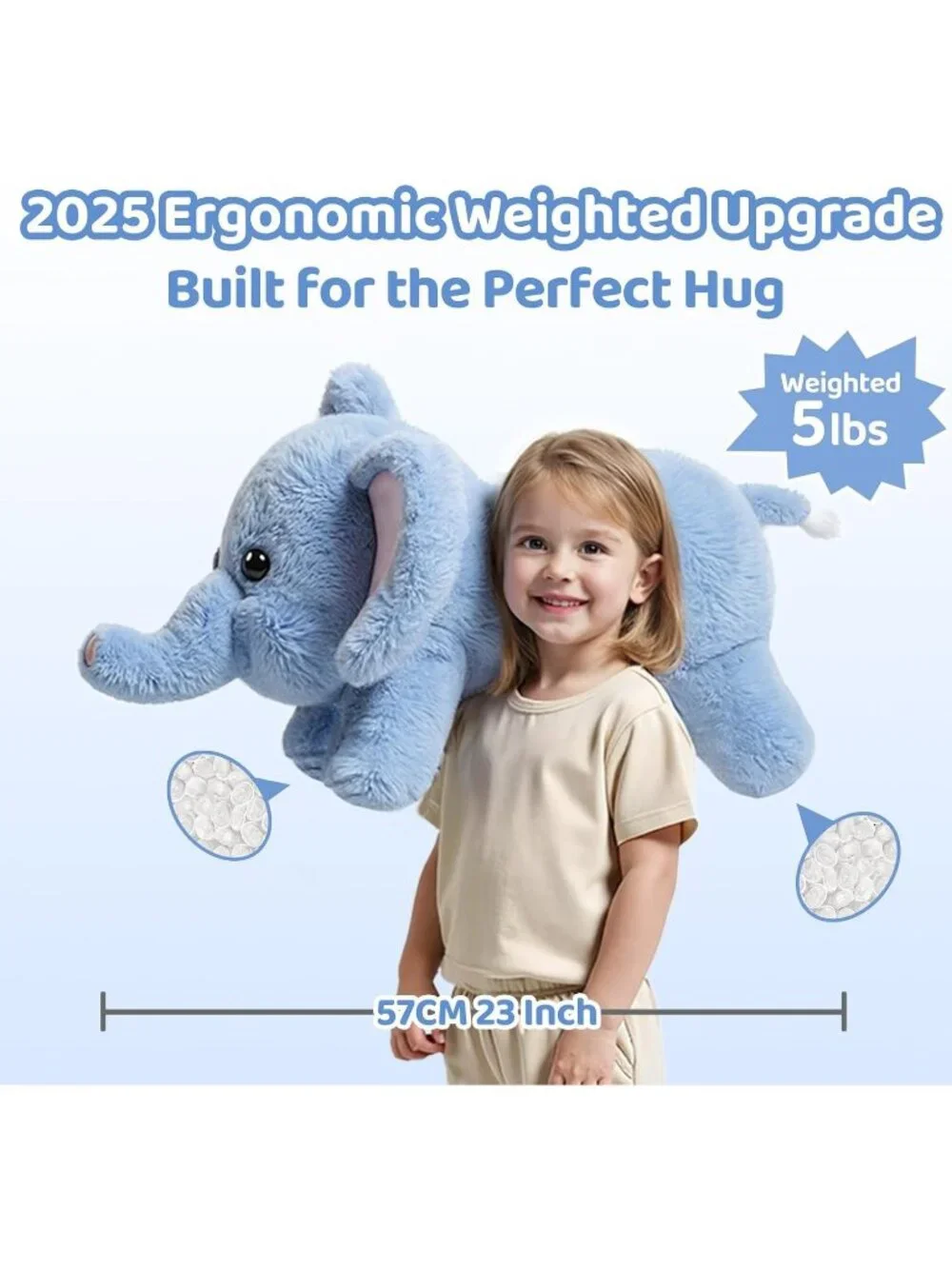 Elephant Weighted Plush 2-5 Lbs 23